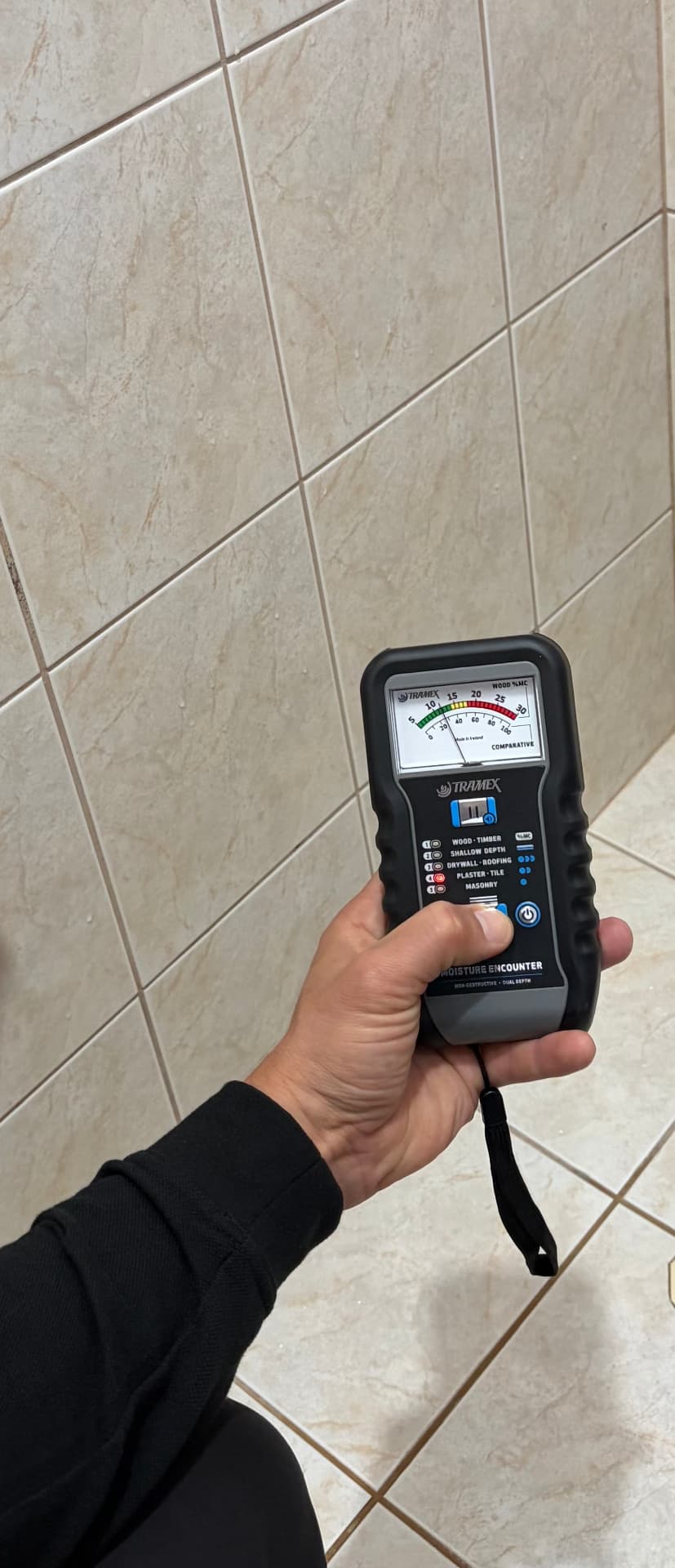 Tramex non-invasive moisture meter used during a FAB timber pest inspection